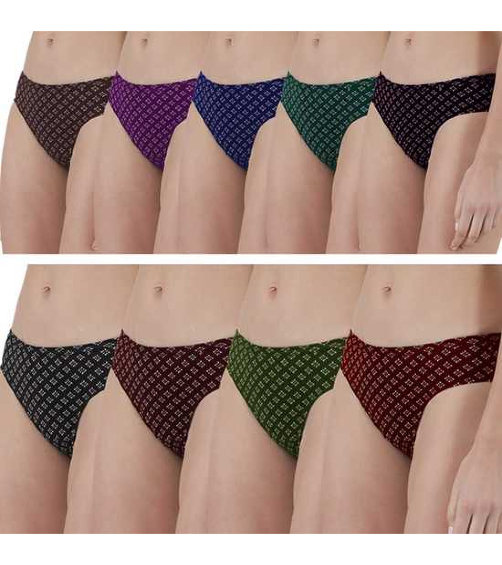 Vink Multicolor Womens Printed Multicolor Panties 9 Pack Combo | Inner Elastic